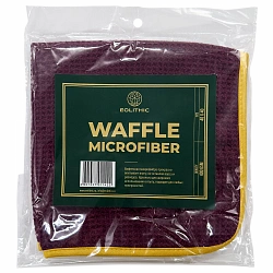 Вафельная фиолетовая микрофибровая салфетка EOLITHIC WAFFLE 40x40