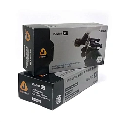 JETA PRO Нитриловые перчатки черные одноразовые размер XL 100 шт JSN910