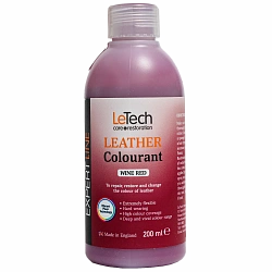 (УЦЕНКА) LeTech Краска для кожи (Leather Colourant) Wine Red Expert Line 200 мл