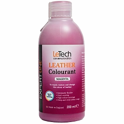 (УЦЕНКА) LeTech Краска для кожи (Leather Colourant) Magenta Expert Line 200 мл