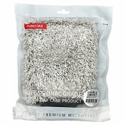 PURESTAR Проф. руковица для мойки серая Double twist wash mitt 21x28 см PS-M-006