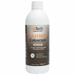 (УЦЕНКА) LeTech Краска для кожи (Leather Colourant) Dark Brown Expert Line 500 мл